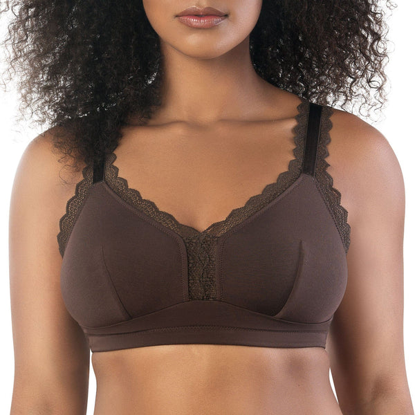 PARFAIT Dalis P5641 Women's Full Busted and Curvy Wire Free Bralette - Deep Nude