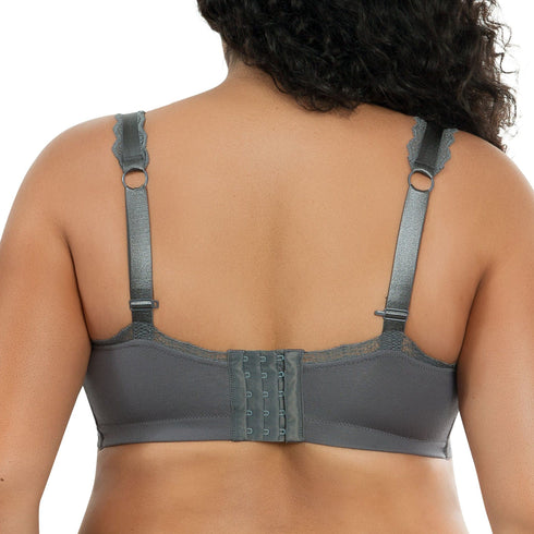 PARFAIT Dalis P5641 Women's Full Busted and Curvy Wire Free Bralette - Charcoal