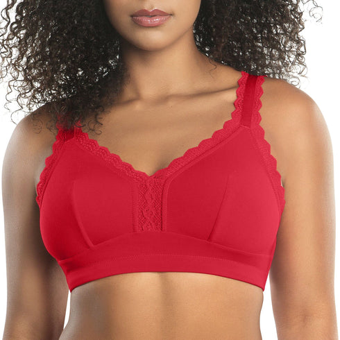 PARFAIT Dalis P5641 Women's Full Busted and Curvy Wire Free Bralette - Racing Red