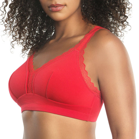 PARFAIT Dalis P5641 Women's Full Busted and Curvy Wire Free Bralette - Racing Red