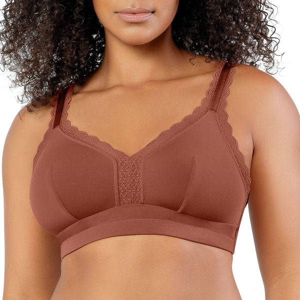 PARFAIT Dalis P5641 Women's Full Busted and Curvy Wire Free Bralette - Spice