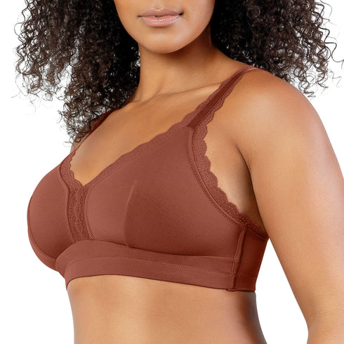 PARFAIT Dalis P5641 Women's Full Busted and Curvy Wire Free Bralette - Spice