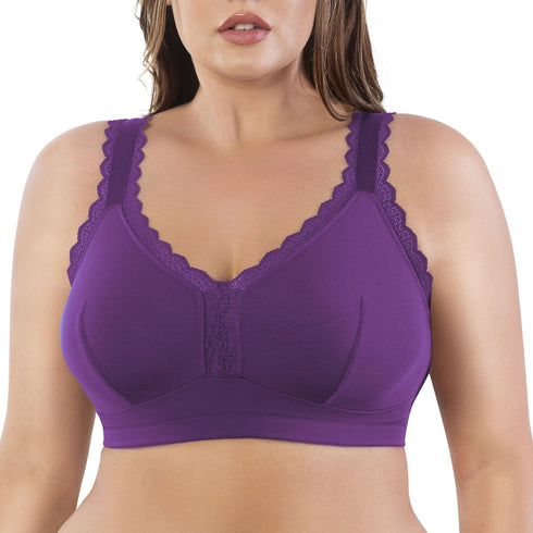 PARFAIT Dalis P5641 Women's Full Busted and Curvy Wire Free Bralette - Amethyst