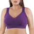 PARFAIT Dalis P5641 Women's Full Busted and Curvy Wire Free Bralette - Amethyst