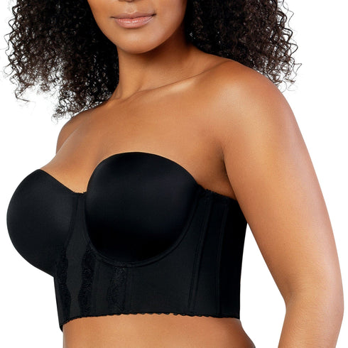 PARFAIT Elissa P50116 Women's Full Bust and Full Figure Strapless Longline Bra  - Black