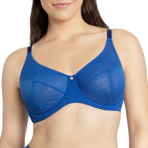 PARFAIT Enora P5272 Women's Full Bust Supportive Full Coverage Unlined Minimizer - Sapphire