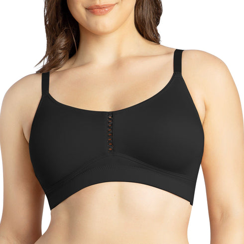 PARFAIT Erika P5861 Women Full Bust Smooth Seamless Wire-Free Bralette Bra - Black