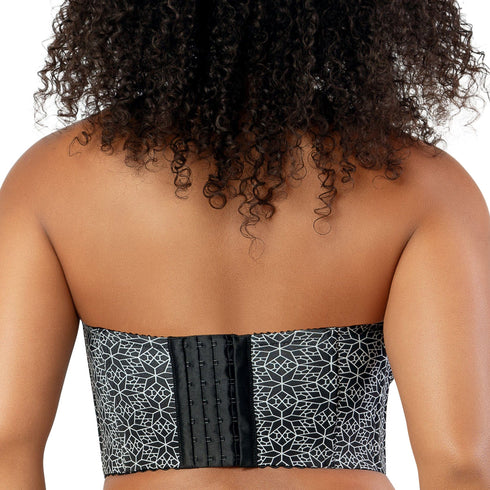 PARFAIT Marissa P50117 Women's Full Bust and Full Figure Strapless Longline Bra - Black Mosaic