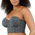 PARFAIT Marissa P50117 Women's Full Bust and Full Figure Strapless Longline Bra - Black Mosaic
