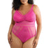 PARFAIT Mia Dot P6017 Women's Sexy Wire-free Bodysuit Lingerie - Bright Pink