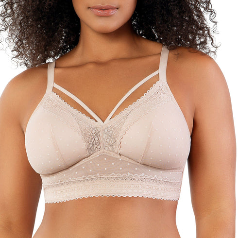 PARFAIT Mia Dot P6011 Women's Full Busted Lightly Padded Wire Free Bra - Cameo Rose