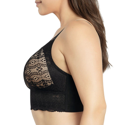 PARFAIT Mia Lace P5951 Women's Full Busted Lightly Padded Wire Free Bra - Black