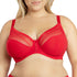 PARFAIT Shea P6062 Women's Full Bust Mesh Plunge Unlined Wired Bra - Racing Red
