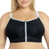 PARFAIT Wave P6052 Women's Wire-Free Front Closure Sports Bra - Black