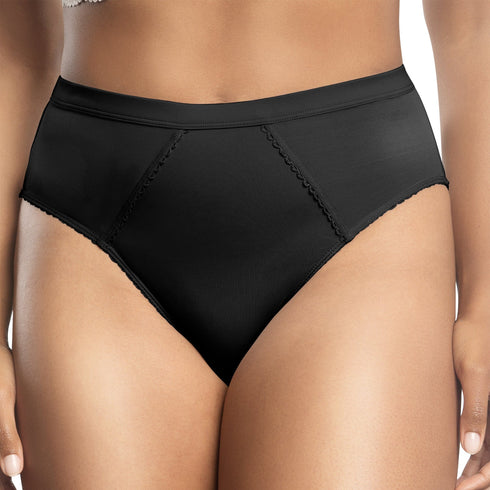 PARFAIT Micro Dressy PP306 French Cut High Waisted Sexy Sheer Panties - Black