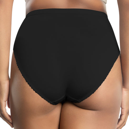 PARFAIT Micro Dressy PP306 French Cut High Waisted Sexy Sheer Panties - Black