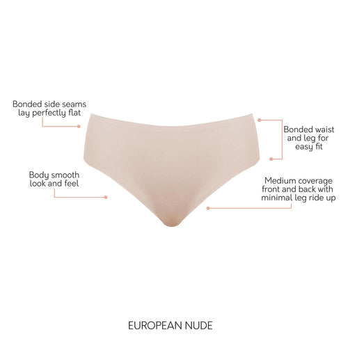 PARFAIT Bonded Hipster PP505 with No Visible Panty Lines - European Nude