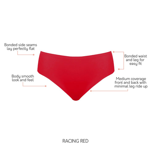 PARFAIT Bonded Hipster PP505 with No Visible Panty Lines - Racing Red