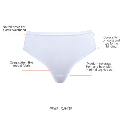 PARFAIT Cozy Hipster PP504 Cotton Like fabric Full Coverage - Pearl white