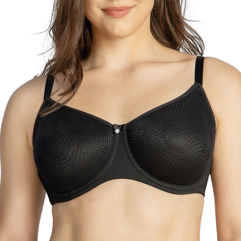 PARFAIT Pearl P60921 Women's Non-padded Seamless Minimizer Full Busted Bra - Black