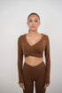 I Am Present Brown Elegant Top