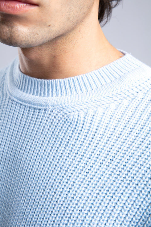 Ribbed Knit Crewneck Sweater – Oversize Unisex Pullover