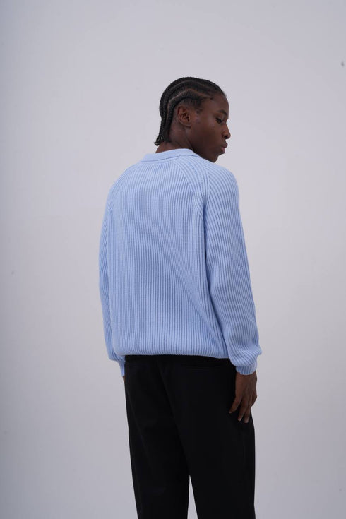 Ribbed Knit Half-Zip Sweater