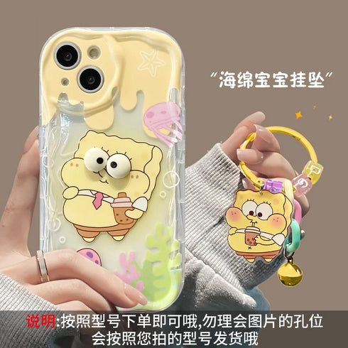 SpongeBob Patrick Wave Clear Case for iPhone - Soft TPU Cover