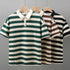 Striped Short Sleeve POLO Shirt for Men-Casual T Shirts