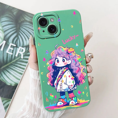 Jueeboy Protective Soft Silicone Phone Case – Cute and Artistic Designs for iPhone 14 Series