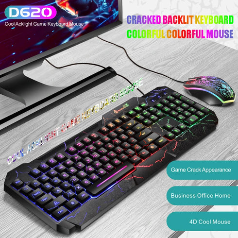Office Gaming Keyboard & Mouse Set-Luminous Mechanical Feel Peripheral