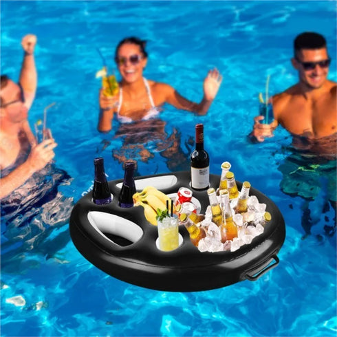 Summer Sea Bucket Cup Holder- Inflatable Swimming Pool Table-Beer Drink Tray
