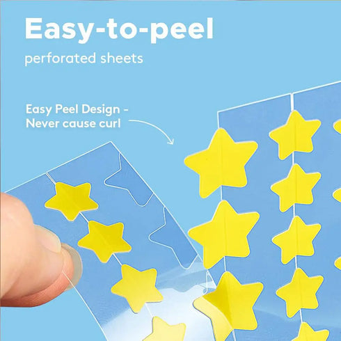 Acne Patch Combo – Hydrocolloid Spot Treatment Stickers for Blemishes, Pimples, and Acne Care – Mixed Shape Patches in Heart and Star Designs – 168 to 252pcs