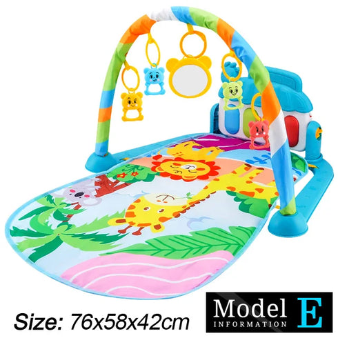 Kick and Play Piano Tummy Time Mat – Multi-Stage Baby Gym with Music & Lights