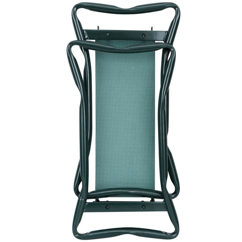 Foldable Garden Kneeler Bench with Soft Cushion Seat Pad and Tool Pouch - Outdoor Gardening Helper