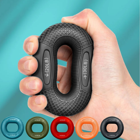 Silicone Finger Gripper Ring - Hand Muscle Strengthener - Wrist Trainer for Exercise and Fitness
