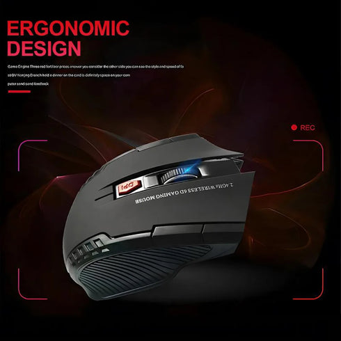 2.4GHz Wireless Mouse-2000DPI 6 Optical Gaming Mouse