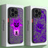 Luxury Pokemon Gengar Bumper Phone Case for iPhone SE, 7 to 15 Pro Max