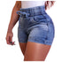2024 Elastic High Waist Women Shorts-Sexy Slim Denim Short