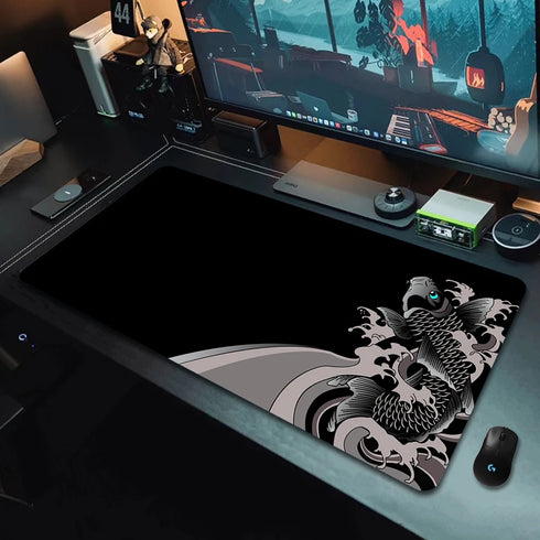 Large Gaming Mouse Pad-Koi Taichi Desk Mats
