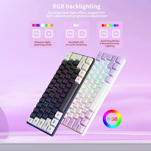 SAMA YG91 3 Wired Gaming Keyboard-Short RGB Mechanical Feel Keyboard