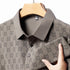 Men’s Casual Printed Polo Shirt – Lightweight, Anti-Wrinkle Polyester for Summer Wear