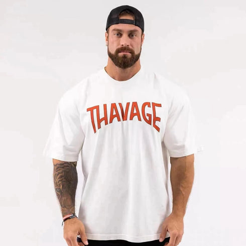 Fitness Thavage Sports T-Shirt Men's Running Body building Workout