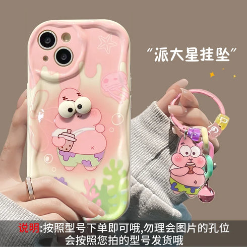3D SpongeBobs Clear Case for iPhone - Soft TPU Cover for iPhone 15 14 11 XR XS X 8 7 6 6S