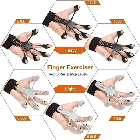 Silicone Grip Training and Finger Exercise Stretcher Hand Strengthener Grip