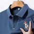 Men’s Casual Polo Shirt – Short Sleeve, Anti-Wrinkle Polyester, Embroidered Detail