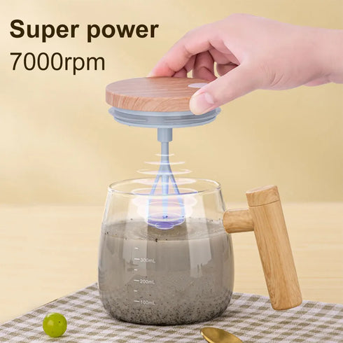 400ML IP67 Waterproof High Borosilicate Glass Auto Mixing Mug