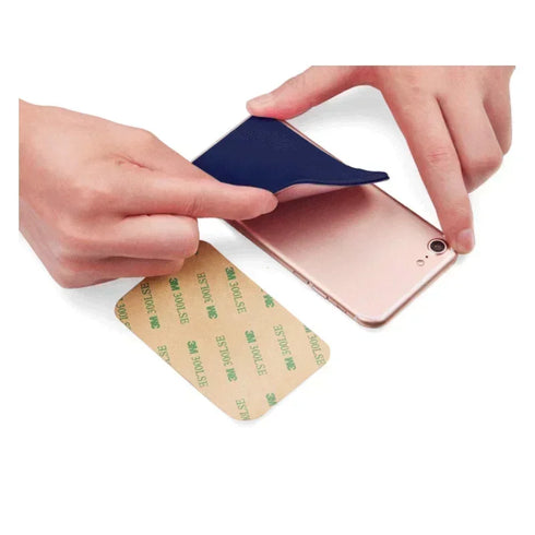 1PC Fashion Elastic Cloth Cell Phone Card Holder Mobile Phone Wallet Case Credit ID Card Holder Adhesive Sticker Pocket