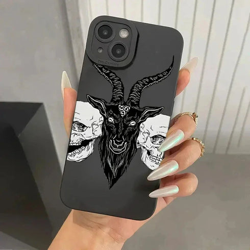 Gothic Style Phone Case For iPhone-Black Soft Silicone iPhone Cover