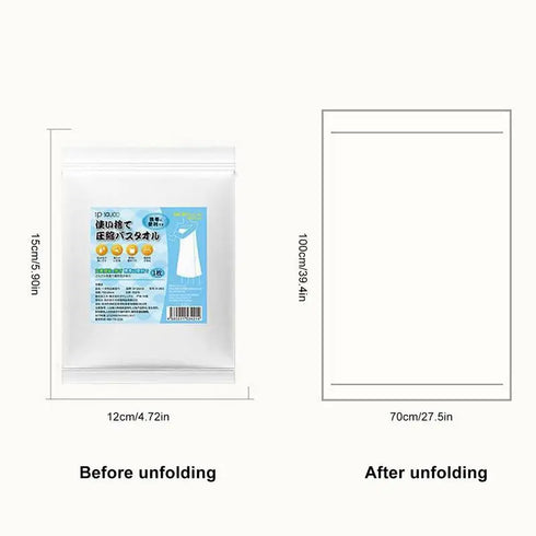 Large Compressed Bath Towel Tablets Rinse Free Bathing Wipes Compressed soft Bath Towels Thickened water uptake Shower Wipes